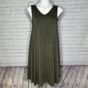 Artisan NY Elegant Olive green Sleeveless Dress Size XS